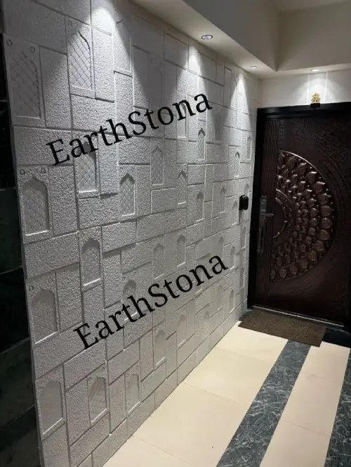 Designer Monument Jharokha Stone Wall Cladding in White